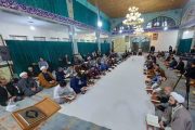 آیین معنوی اعتکاف در مسجد جامع میانه برگزار شد