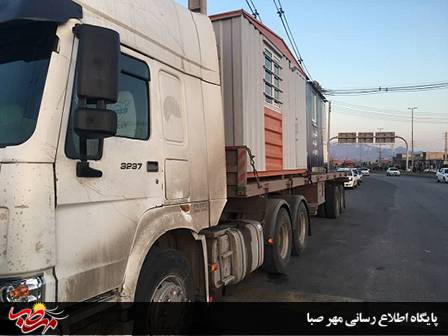 کانکس های اهدایی خیرین بخش کاغذکنان به زلزله زدگان خوی