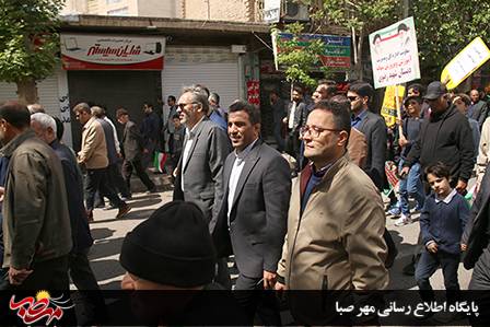 حضور جامعه دانشگاهی دانشگاه آزاد اسلامی واحد میانه در راهپیمایی روز جهانی قدس