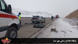 تصادف مرگبار پژو ۴۰۵ با تریلی در اتوبان پیامبر اعظم(ص) میانه
